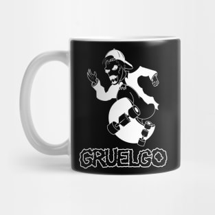 Skateboarding Alien (White Line Art) Mug